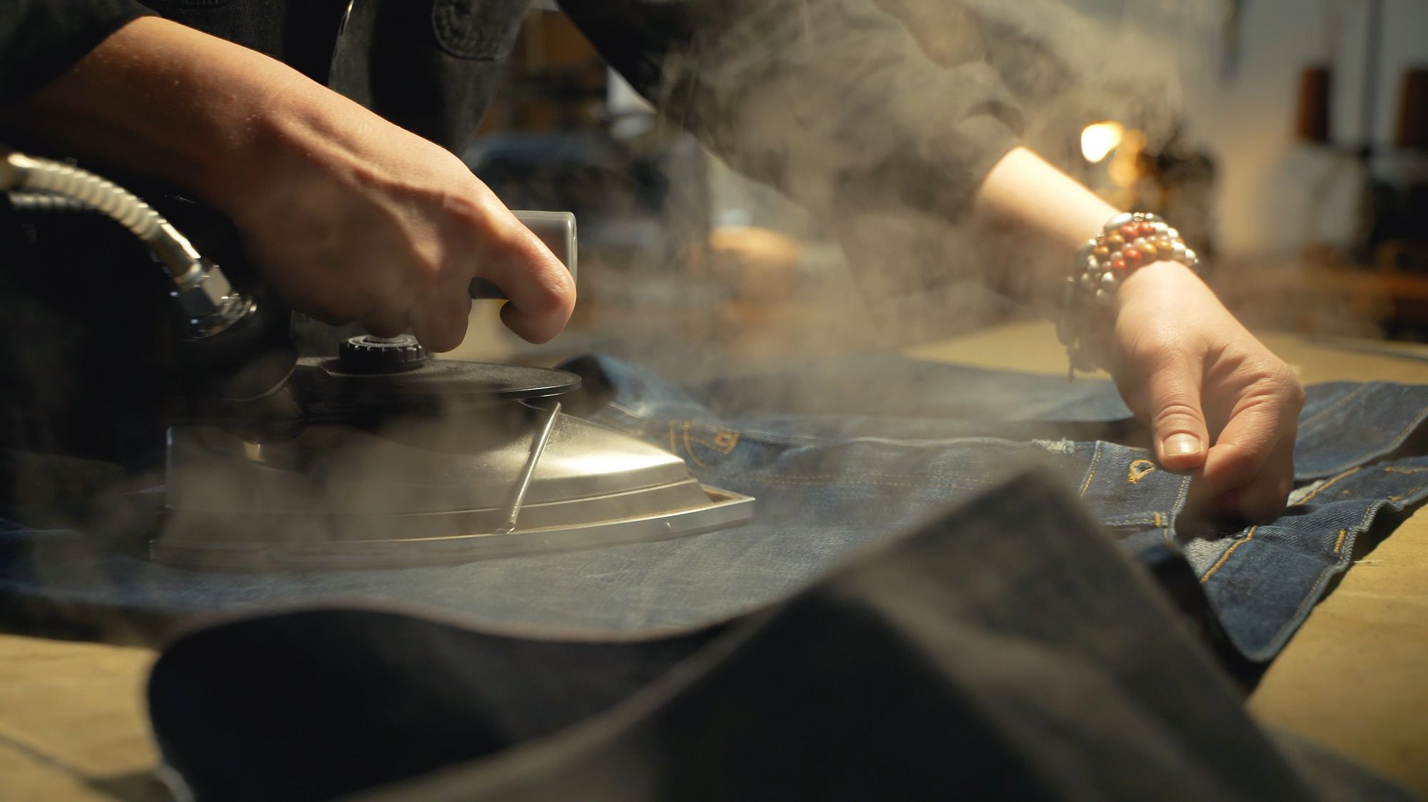 Pressing a seam
